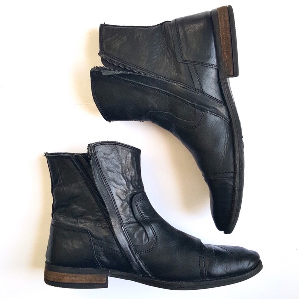 Men’s Black Franco Fortini Zip Boots - 11.5